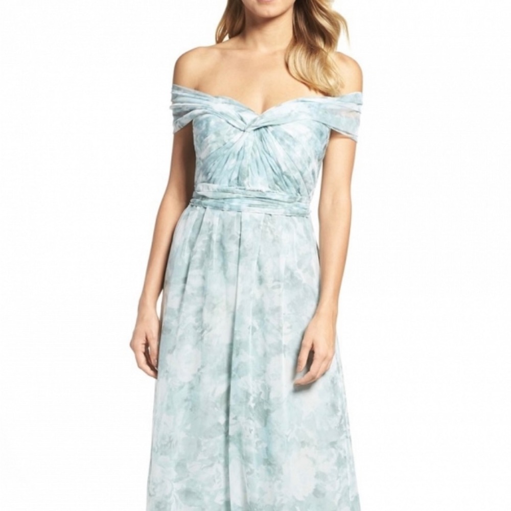 NWT | Jenny Yoo | Nyla Print Bridesmaid Dress | Watercolor Mist | Size 4